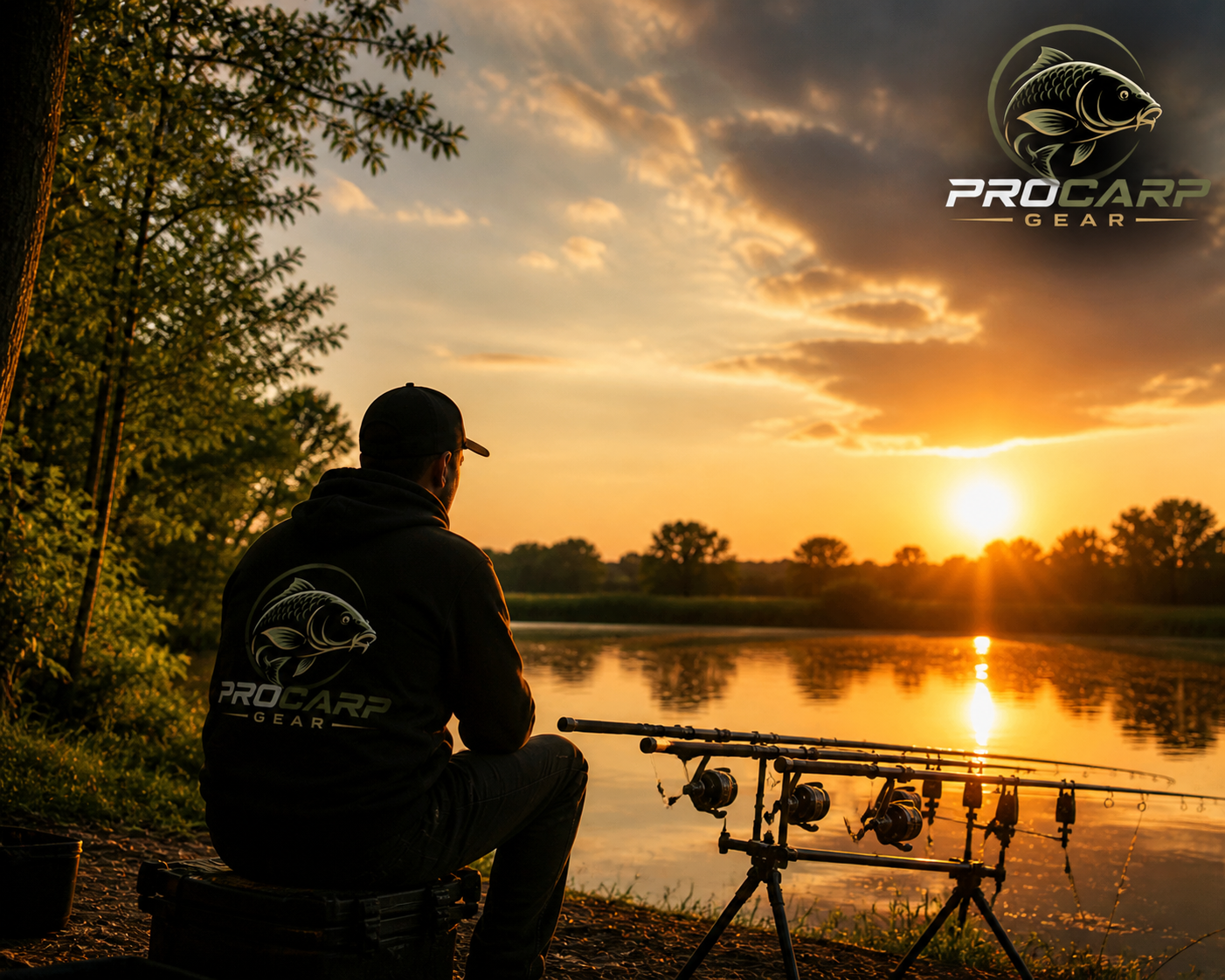 INICIO pesca al atardecer junto al lago